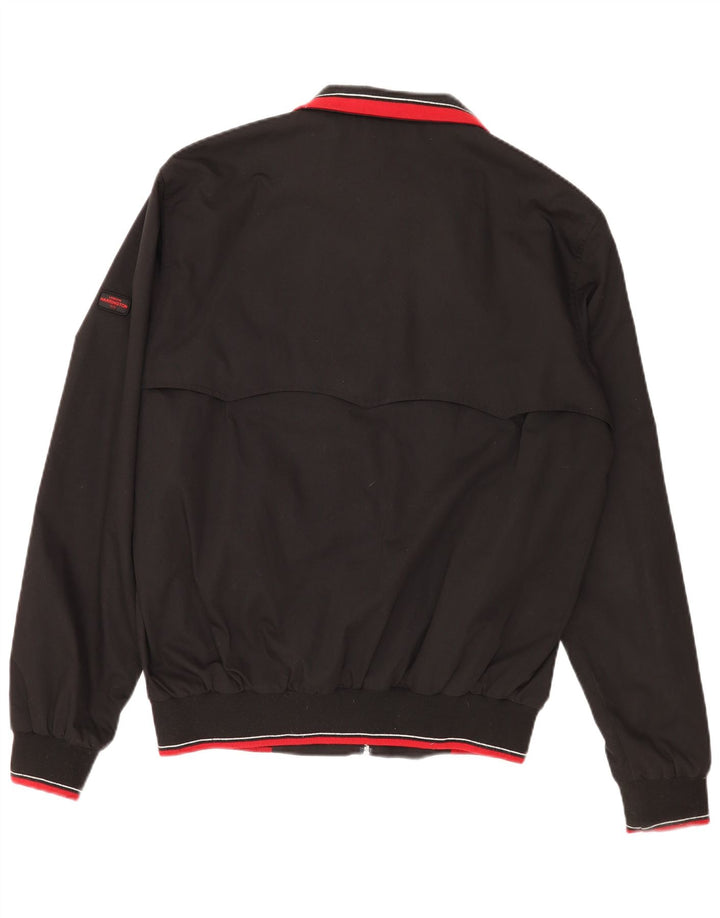Vintage Herren Bomberjacke UK 44 2XL Schwarz Polyester Retro
