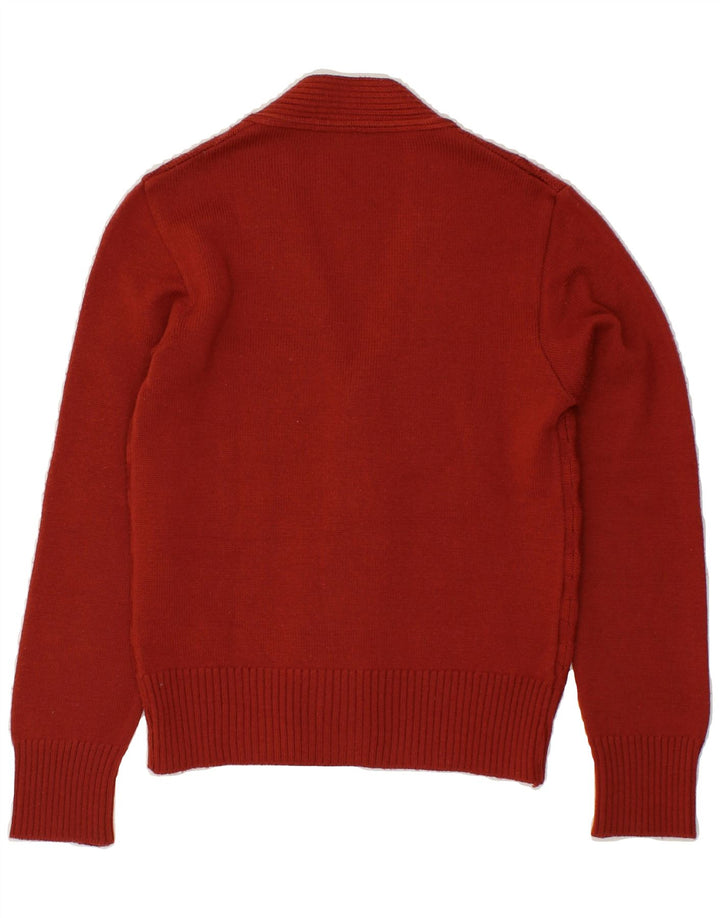 SETTEBELO Womens Cardigan Sweater UK 12 Medium Red Vintage Settebelo and Second-Hand Settebelo from Messina Hembry 