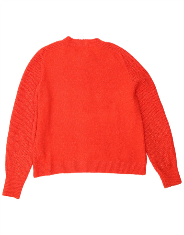 Marks & Spencer Damen-Cardigan-Pullover UK 14 Mittelorange meliertes Acryl
