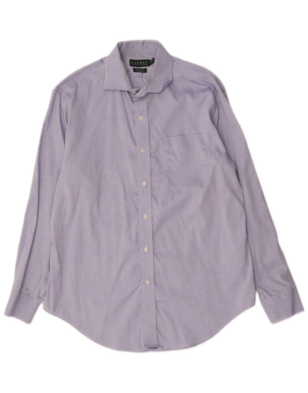 Ralph Lauren Herren-Hemd mit klassischer Passform, Größe 16 1/2 Large, blaue Baumwolle