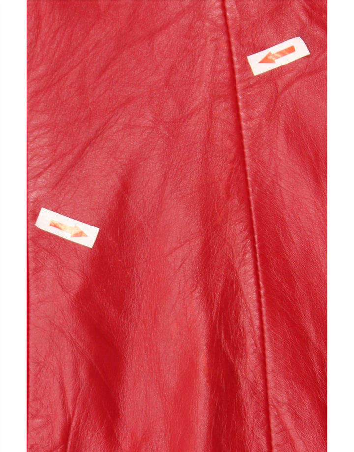 Vintage Damen Lederjacke UK 24 4XL Rot
