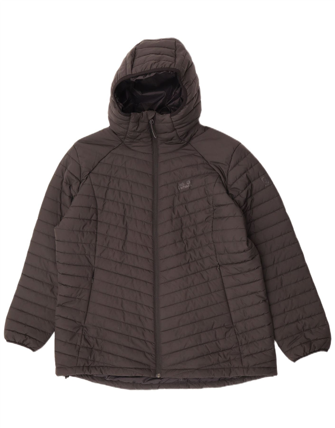 Jack Wolfskin Herren Kapuzenjacke, gepolstert, Größe 42, XL, Schwarz