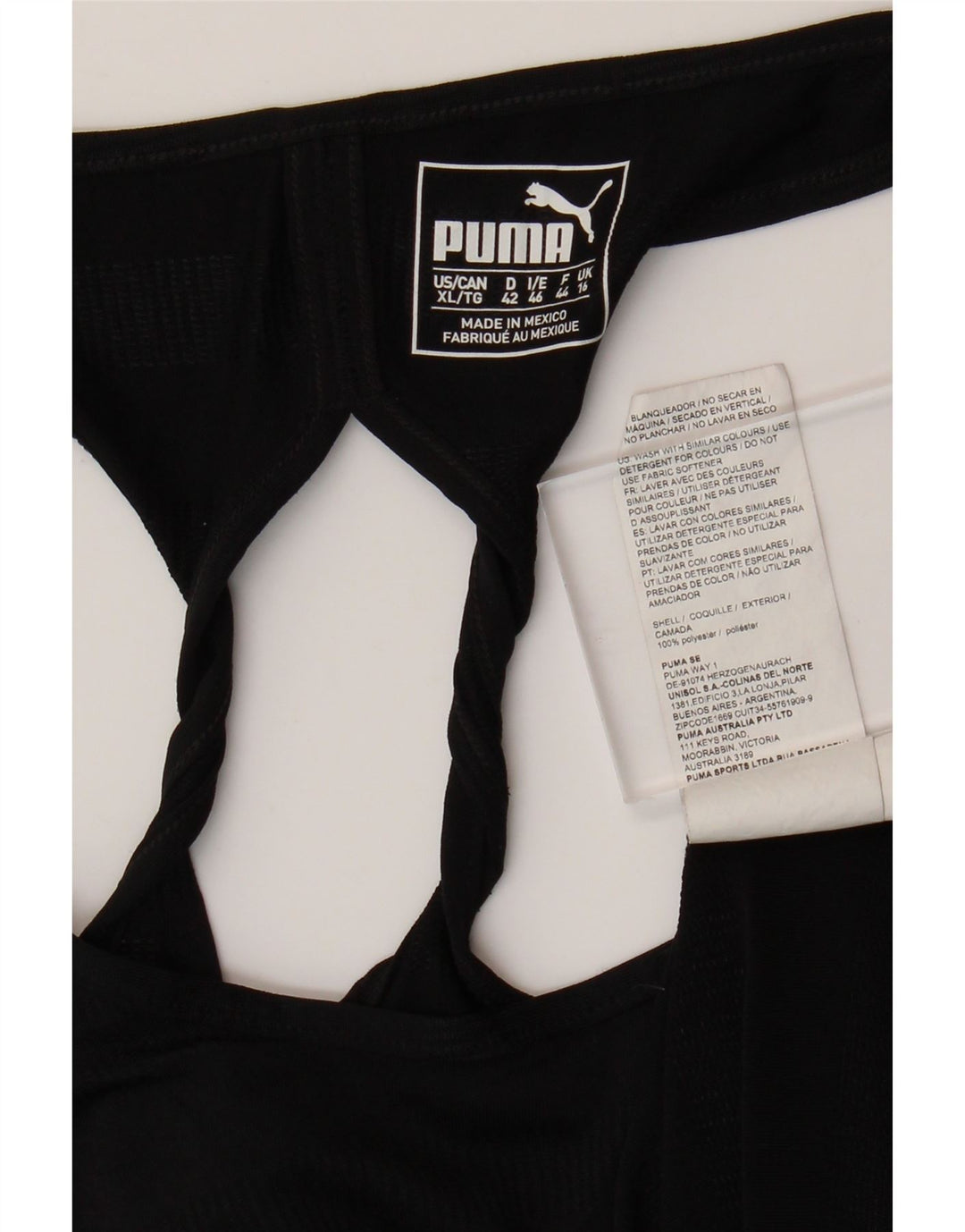 PUMA Damen Graphic Vest Top UK 16 Large Schwarz Polyester