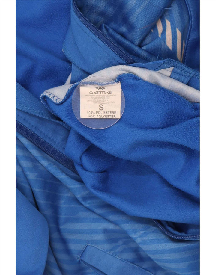 Vintage Herren-Trainingsanzug-Top-Jacke, klein, blau gestreift, Polyester