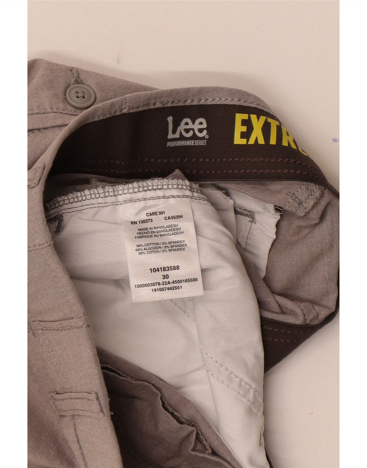 Lee Herren Chinoshorts W30 mittelgraue Baumwolle