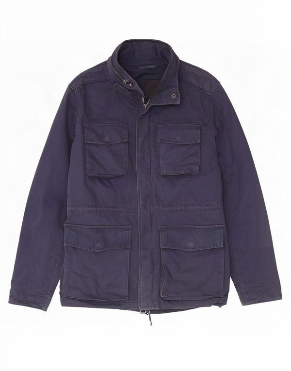Marks & Spencer Herren-Militär-Utility-Jacke mit Kapuze, UK 42 XL, Marineblau