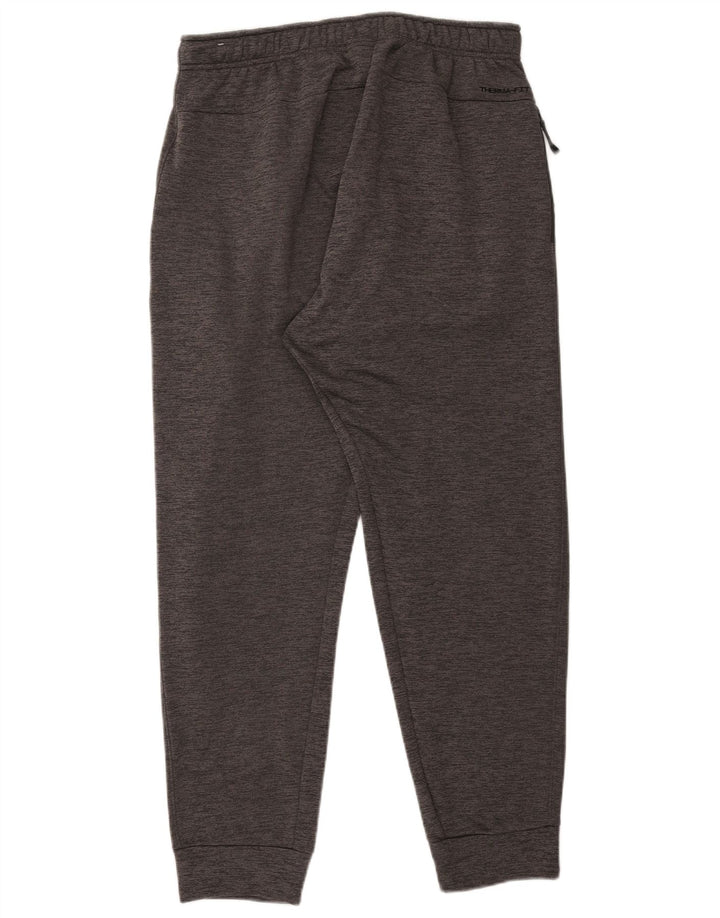 Nike Herren Therma-Fit Kapuzen-Trainingsanzug, großes grau meliertes Polyester