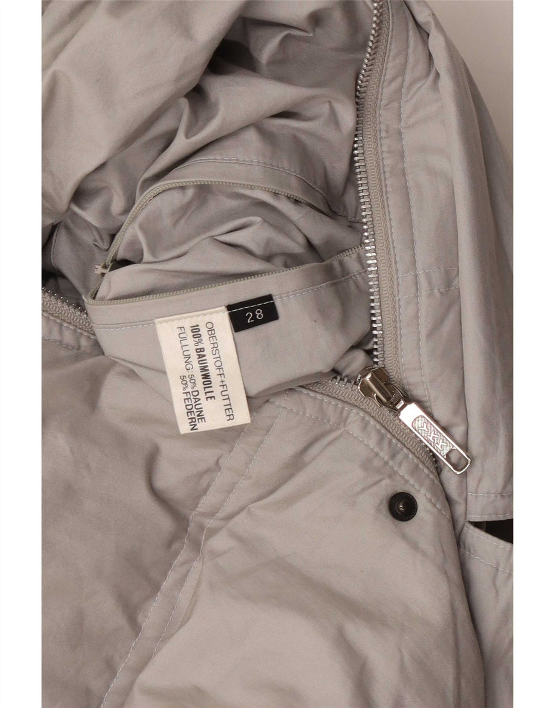 Vintage Herren Wattierte Jacke UK 44 2XL Graue Baumwolle