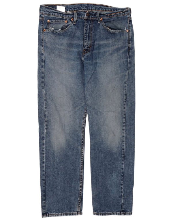 Levi's Herren 505 Regular Straight Jeans W34 L30 Blaue Baumwolle