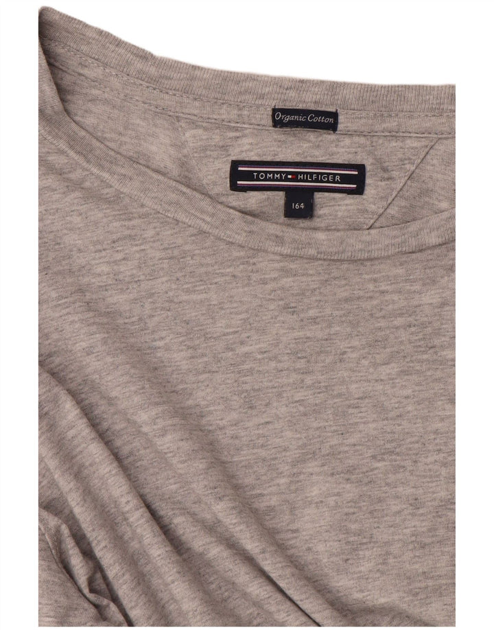 TOMMY HILFIGER Boys Top Long Sleeve 13-14 Years Grey