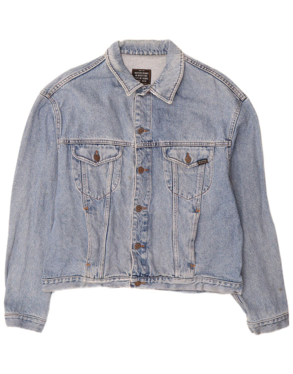 BENETTON Herren Jeansjacke IT 52 XL Blaue Baumwolle