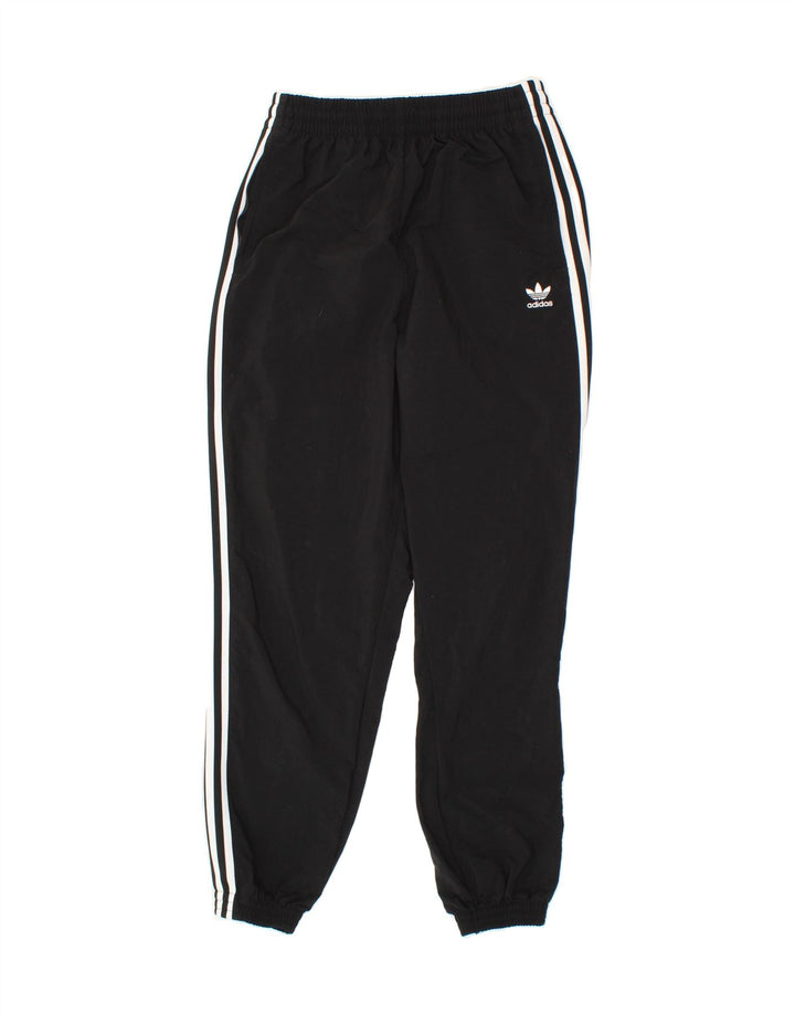 ADIDAS Womens Tracksuit Trousers Joggers UK 10 Small Black Polyester Vintage Adidas and Second-Hand Adidas from Messina Hembry 
