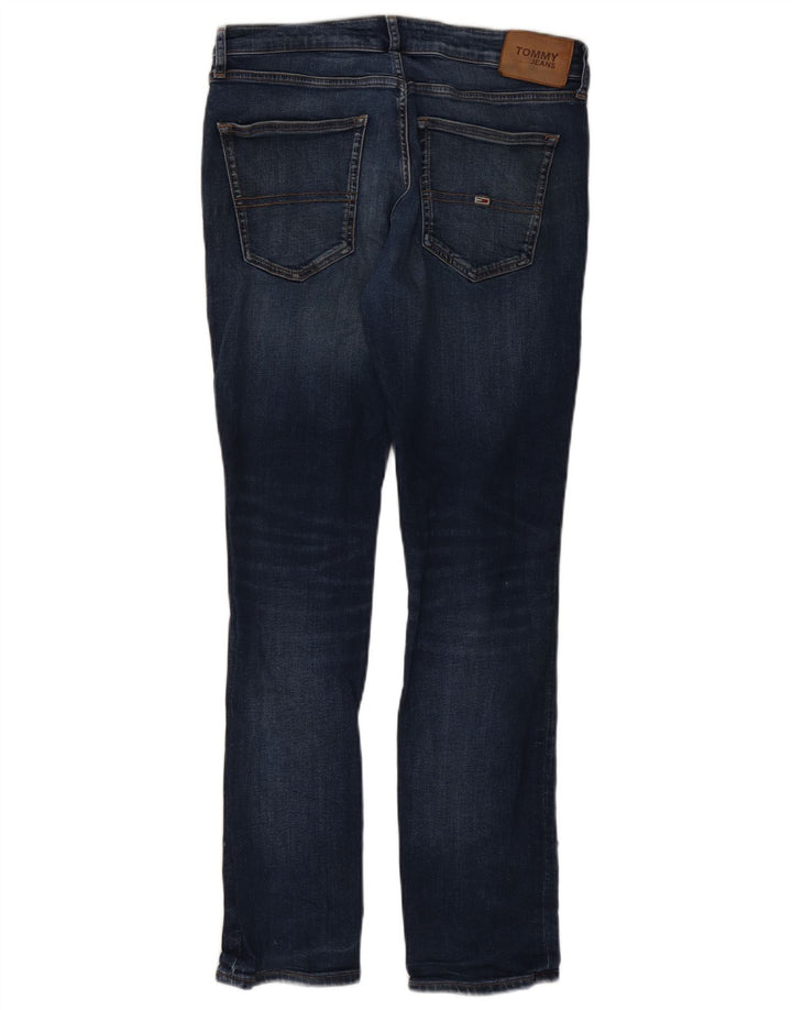 TOMMY HILFIGER Herren Slim Jeans W34 L32 Blaue Baumwolle