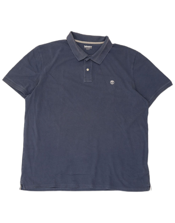 Timberland Herren Slim Fit Poloshirt 2XL Blau Baumwolle