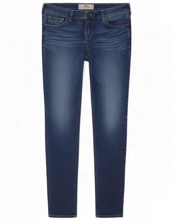 Hollister Damen Skinny Jeans US 7 Medium W28 L29 Blaue Baumwolle