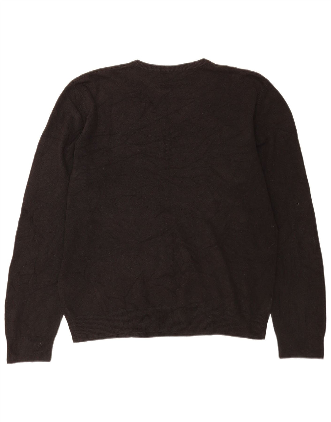Marks & Spencer Herren Blue Harbor V-Ausschnitt Pullover Pullover Large Schwarz Acryl