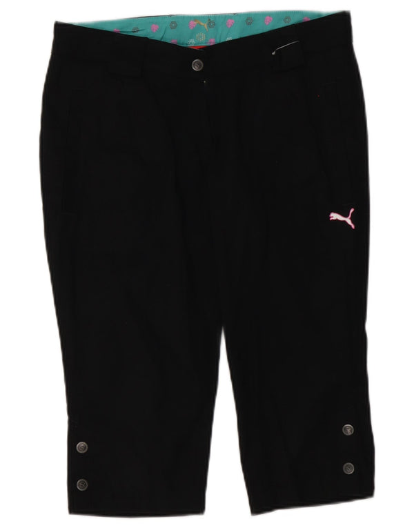 Puma Damen Capri-Hose mit niedriger Taille, UK 8, Größe S, W30, L17, Schwarz