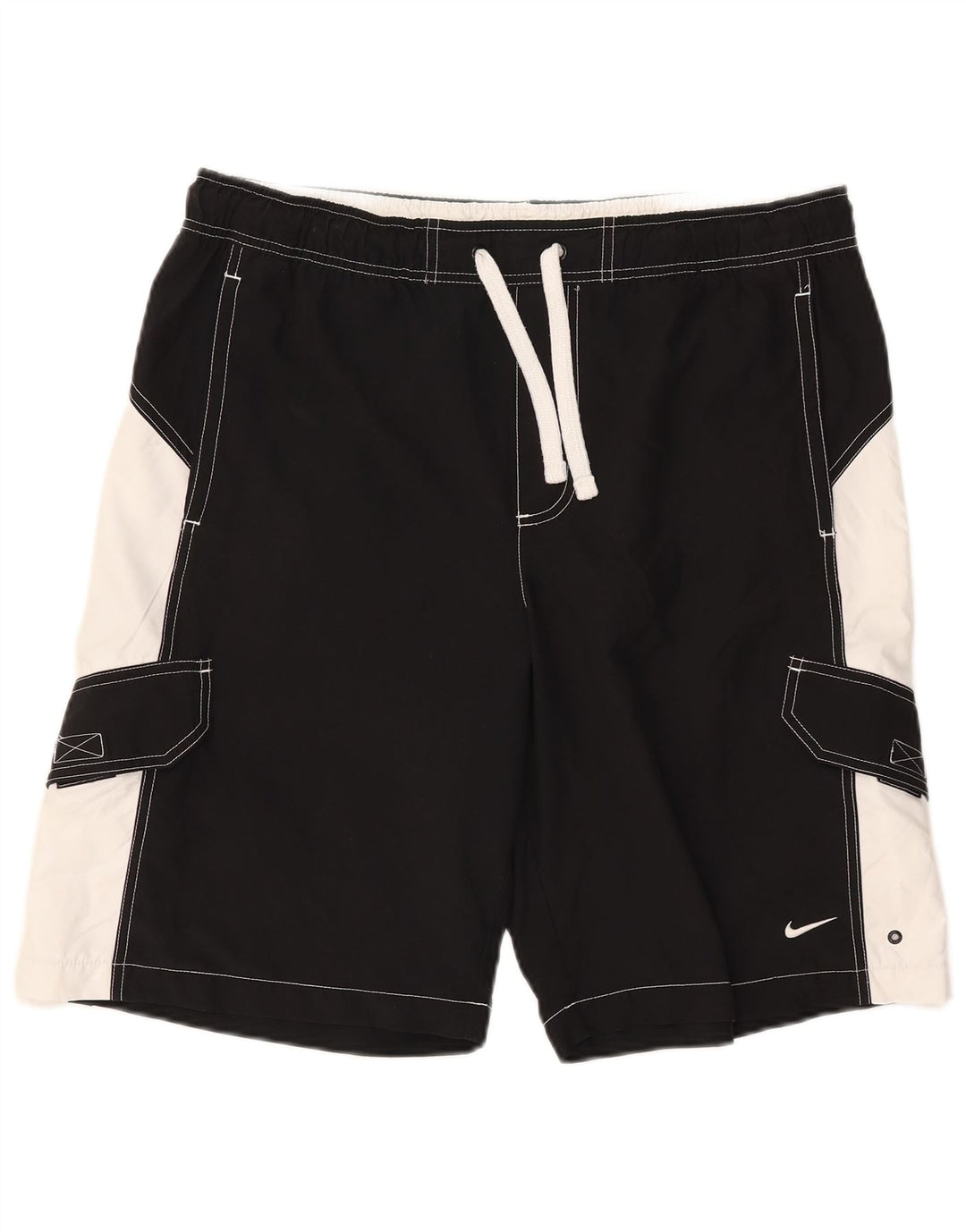 Nike Herren-Badeshorts, groß, schwarzes Colourblock-Polyester