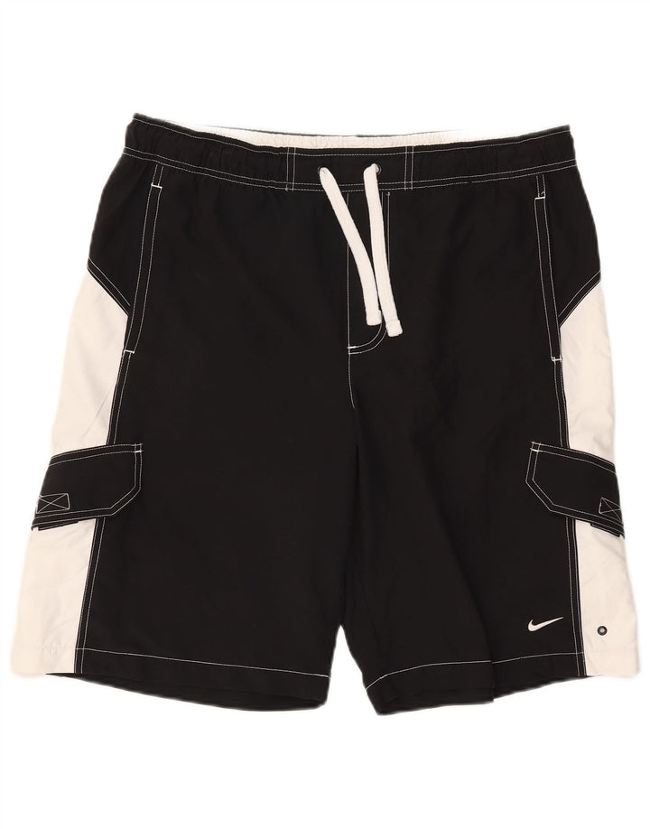 Nike Herren-Badeshorts, groß, schwarzes Colourblock-Polyester