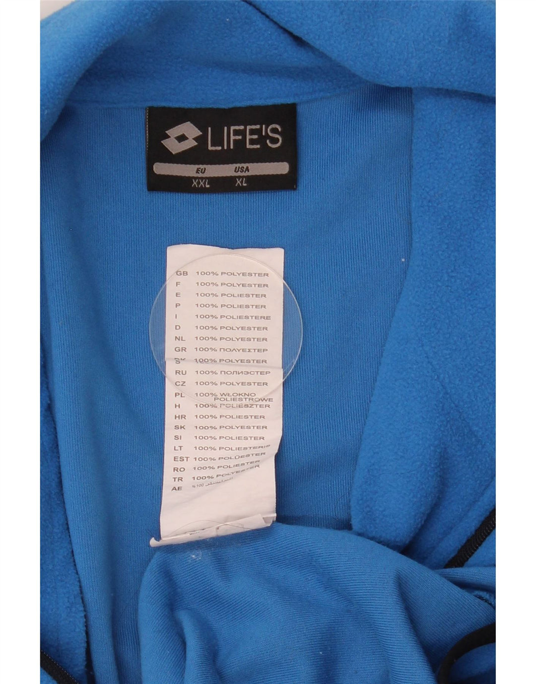 Lotto Herren-Fleecepullover mit Reißverschluss, 2XL, Blau, Polyester
