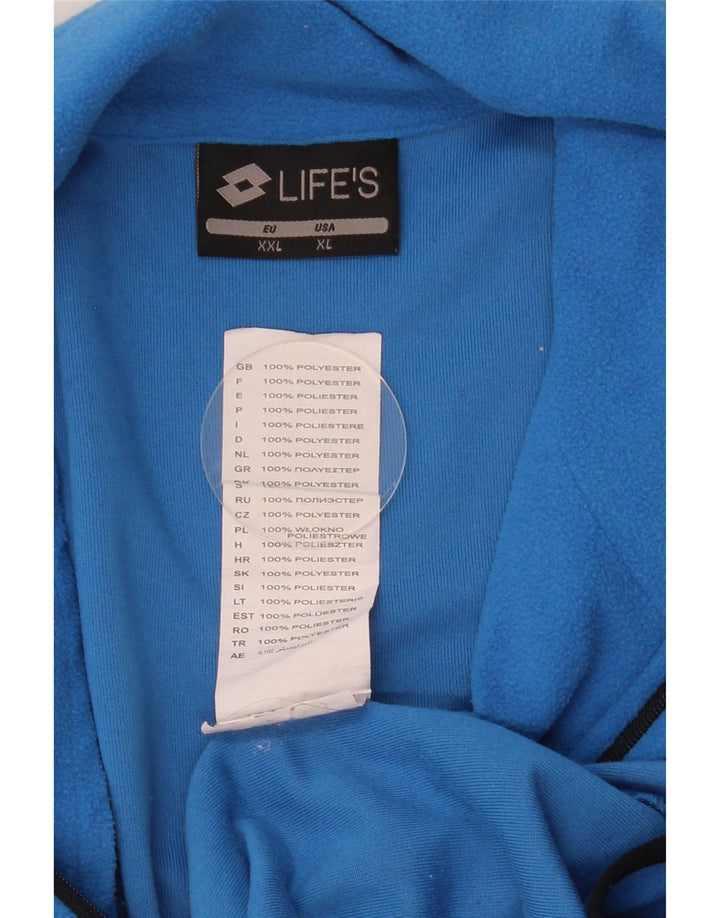 Lotto Herren-Fleecepullover mit Reißverschluss, 2XL, Blau, Polyester