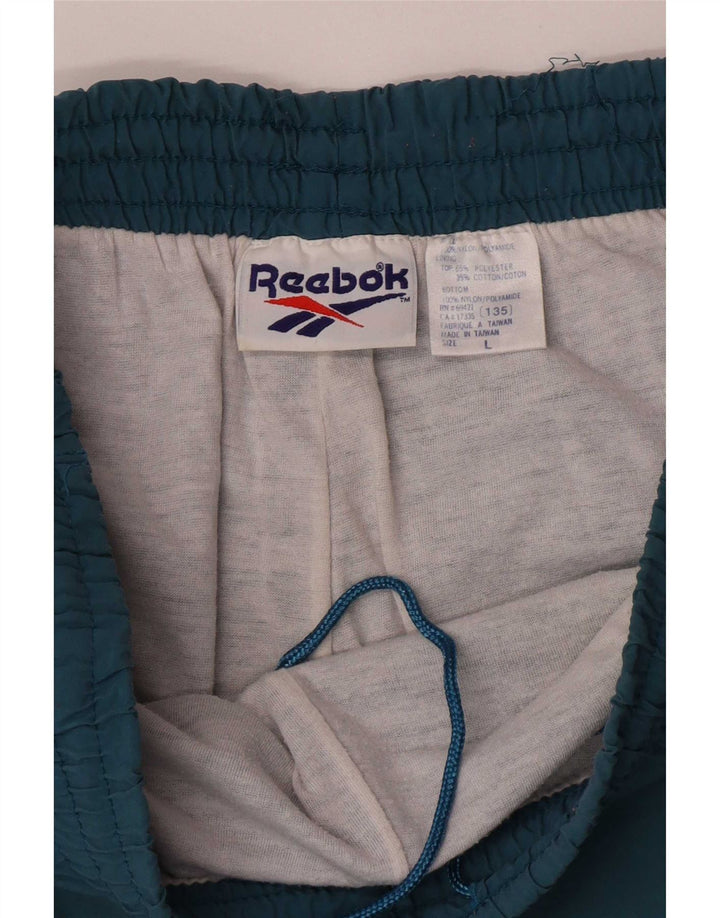 Reebok Herren-Trainingshose, Jogginghose, groß, blaues Nylon