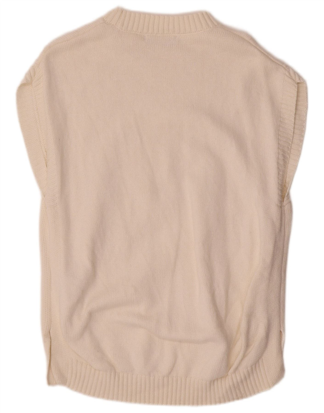Marks & Spencer Herren-Weste-Tanktop, mittelgroß, gebrochenes Weiß, Argyle/Diamant-Baumwolle