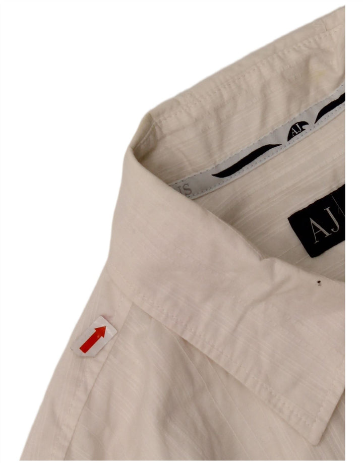 ARMANI JEANS Herrenhemd Medium Off White Baumwolle