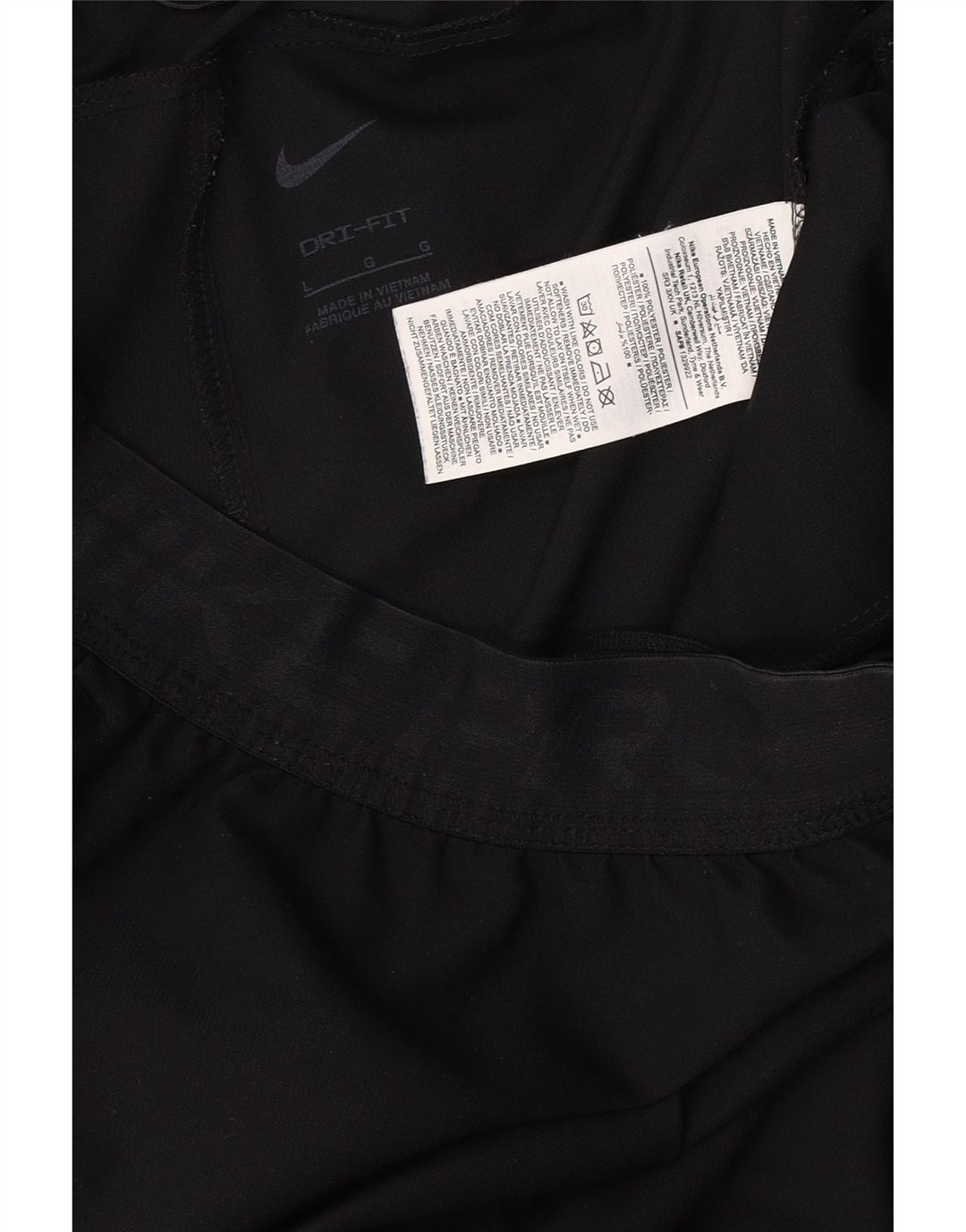 Nike Herren-Trainingshose mit Dri-Fit-Grafik, Größe L, aus schwarzem Polyester
