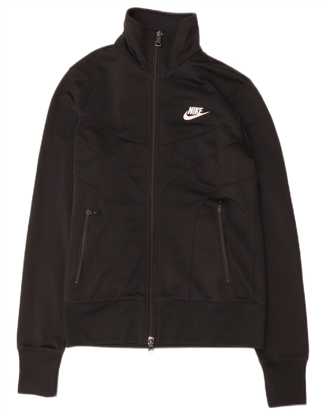 Nike Damen-Trainingsanzug-Top-Jacke, UK 8/10, Größe S, Schwarz, Polyester