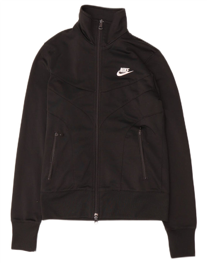 Nike Damen-Trainingsanzug-Top-Jacke, UK 8/10, Größe S, Schwarz, Polyester
