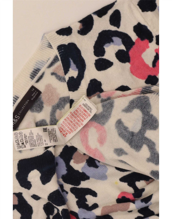 Marks & Spencer Damen-Pullover mit Rundhalsausschnitt, Gr. 14, Größe L, mehrfarbig