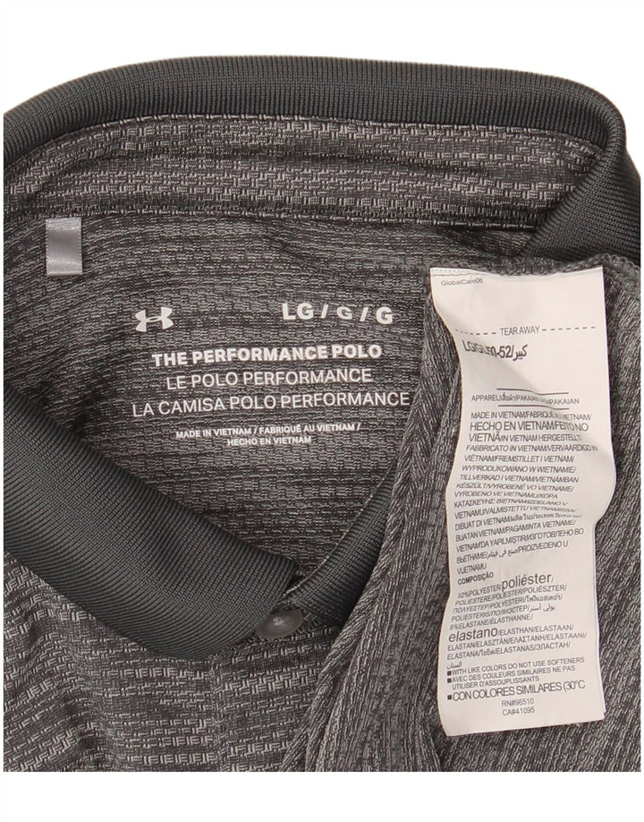 Under Armour Herren-Poloshirt, großes, grau meliertes Polyester