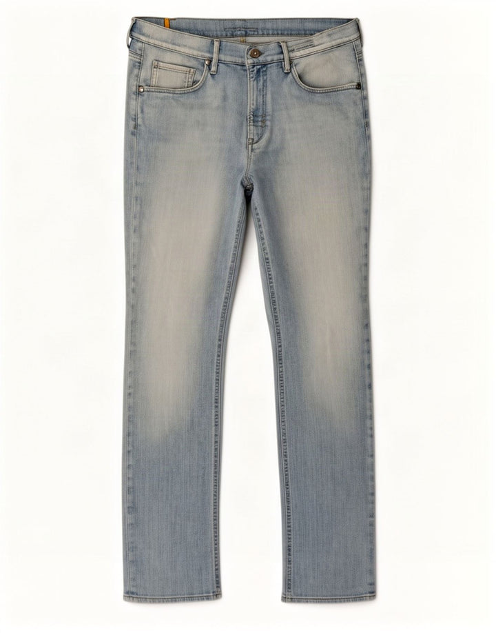 Meltin' Pot Herren Straight Jeans W34 L32 Blaue Baumwolle