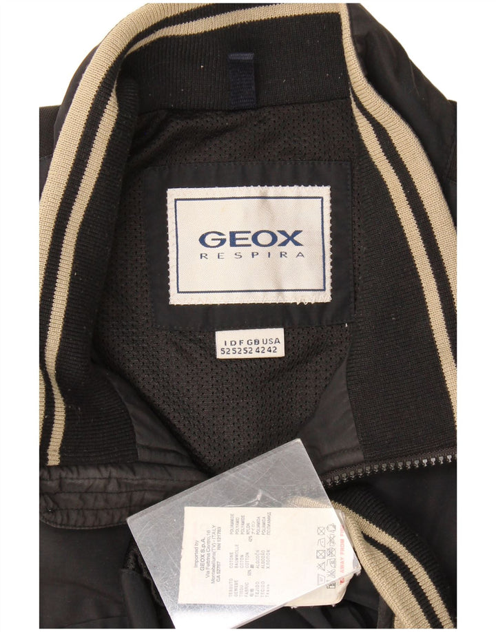 Geox Respira Herren Bomberjacke IT 52 XL Schwarz Baumwolle