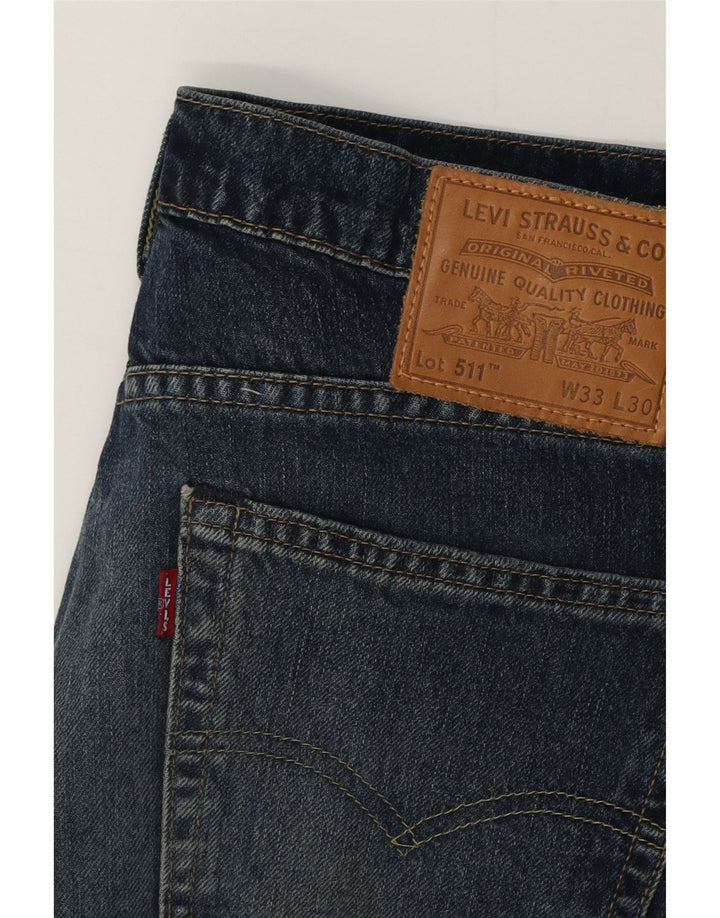 Levi's Herren 511 Slim Jeans W33 L28 Blaue Baumwolle
