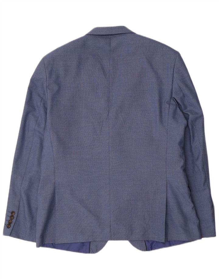 Marks & Spencer Herren-Blazer mit maßgeschneiderter Passform, 2 Knöpfe, Gr. 42, Blau