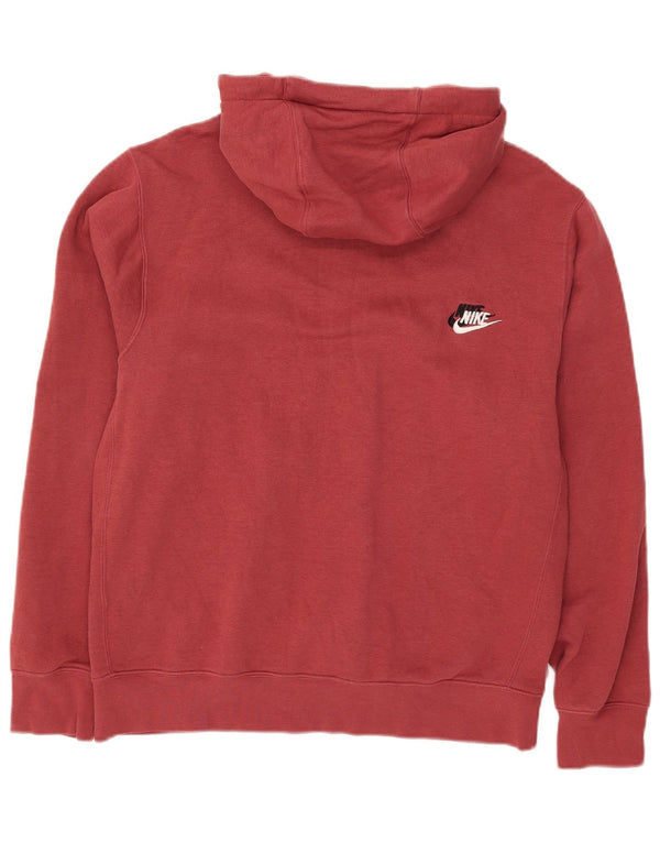Nike Herren Kapuzenpullover aus mittelroter Baumwolle