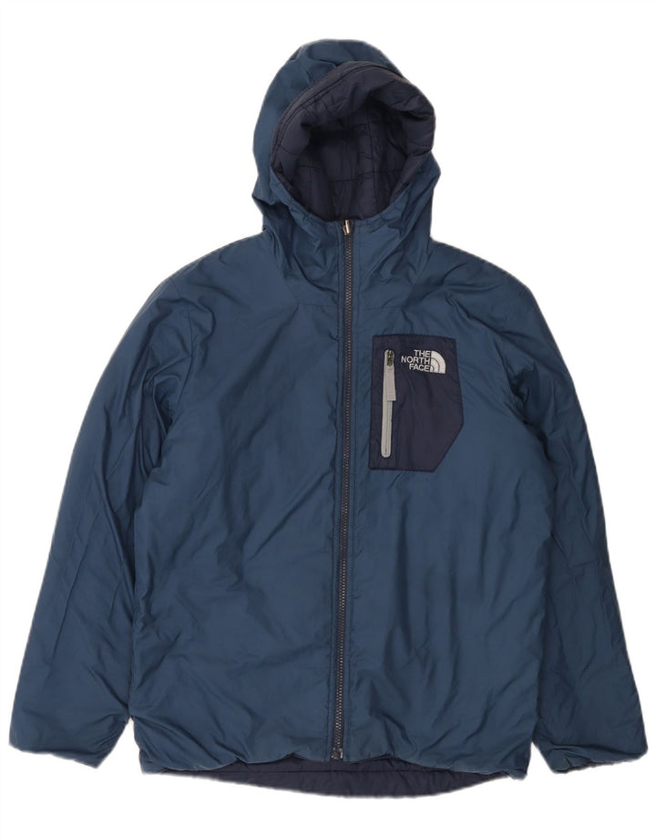 THE NORTH FACE Wattierte Jacke mit Kapuze für Jungen, 11–12 Jahre, Größe L, Marineblau