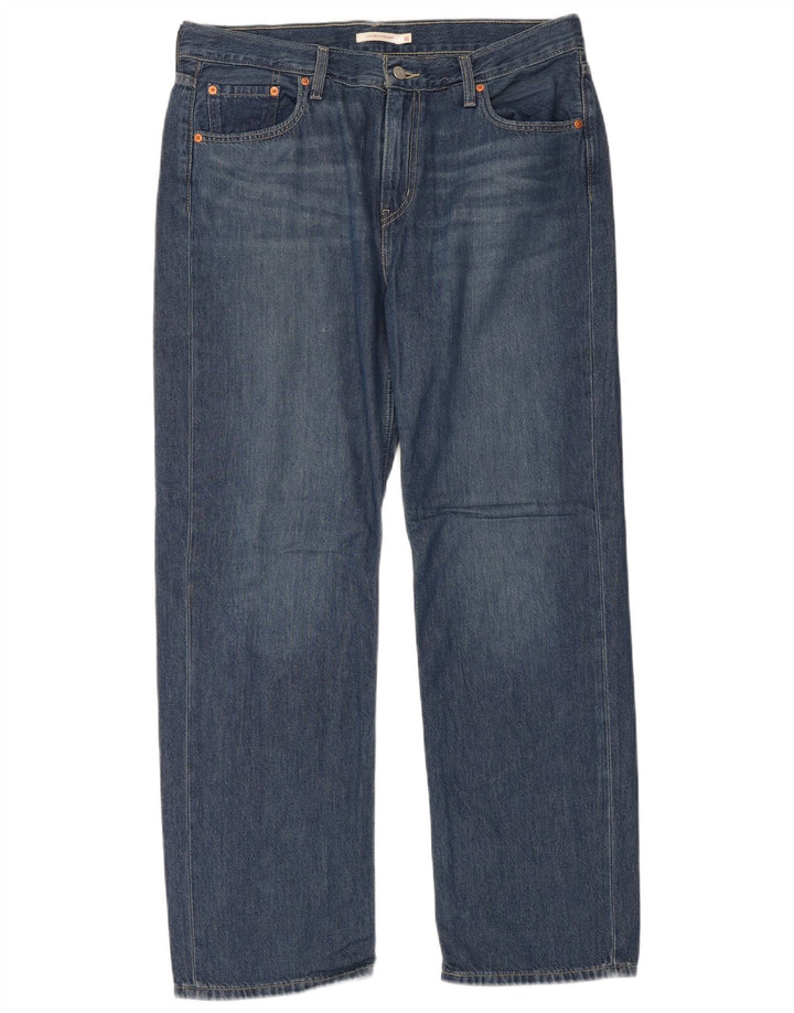 Levi's Herren Low Pro Straight Jeans W32 L32 Blaue Baumwolle