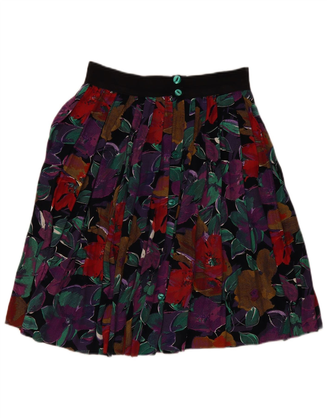 Vintage Damen ausgestellter Rock W30 Medium Mehrfarbig geblümt