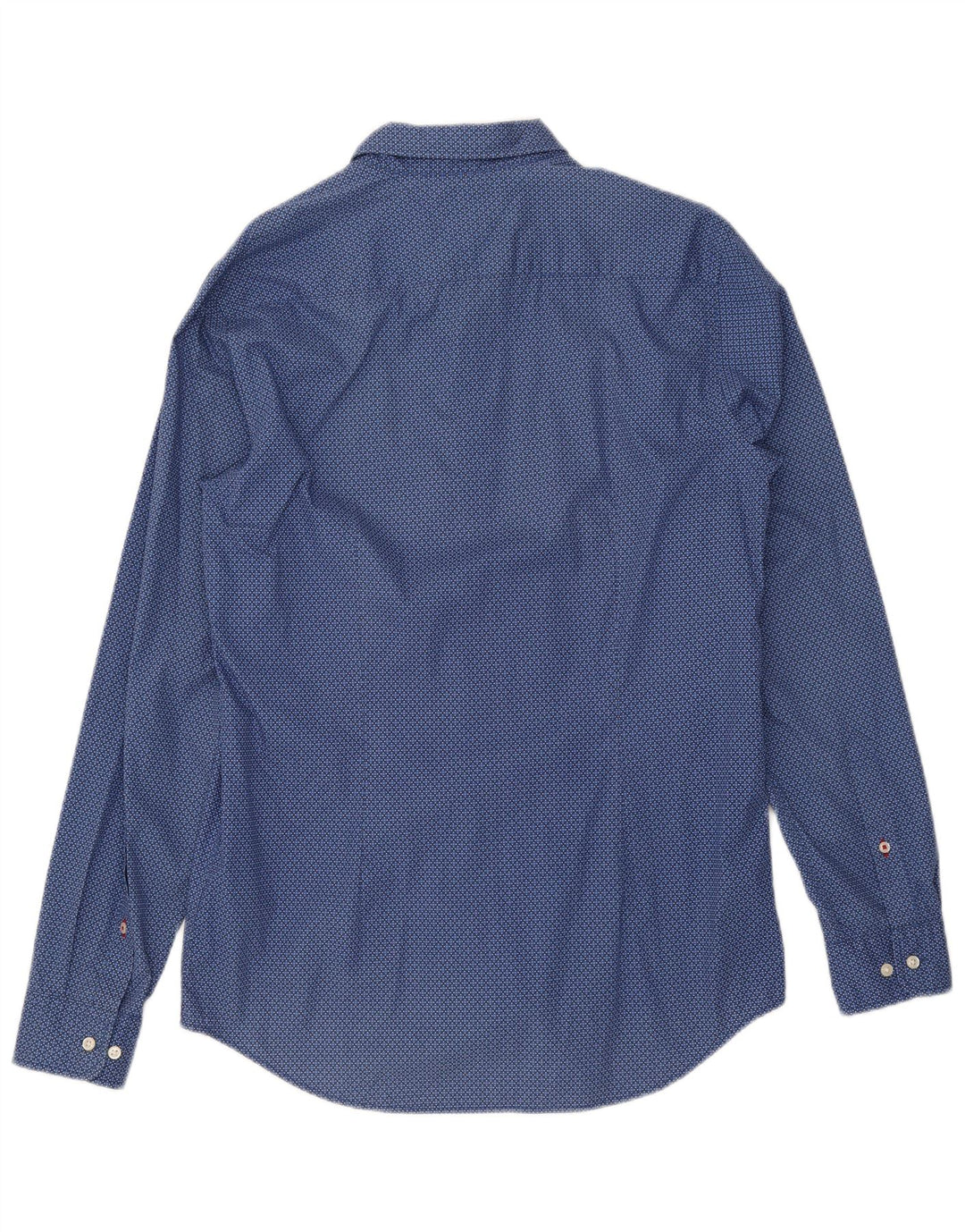 TOMMY HILFIGER Herren Slim Fit Hemd Große blaue geometrische Baumwolle