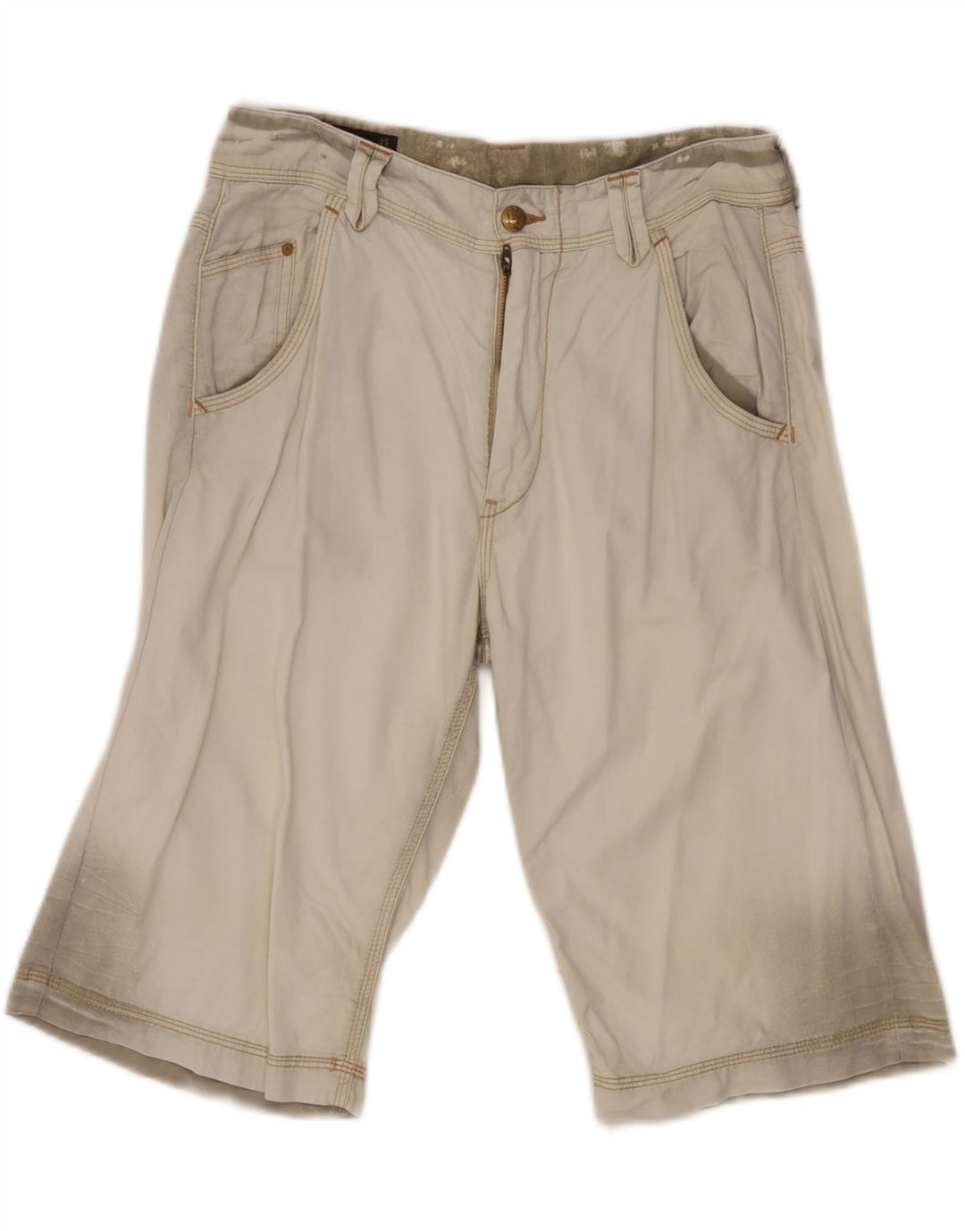 Marlboro Classics Herren-Bermudashorts W31 Mittelbeige Baumwolle