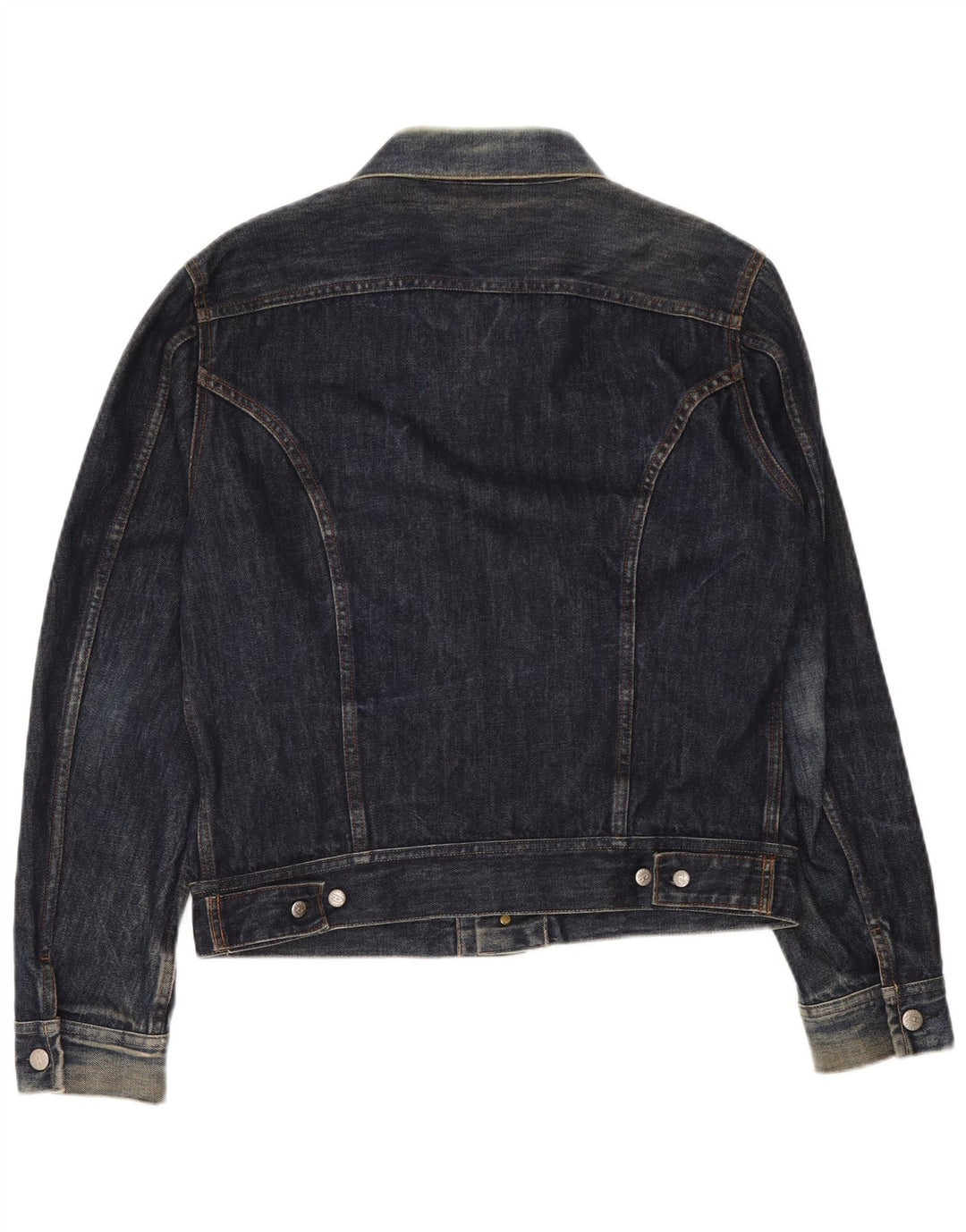 Diesel Damen Jeansjacke UK 14 Medium Marineblau Baumwolle