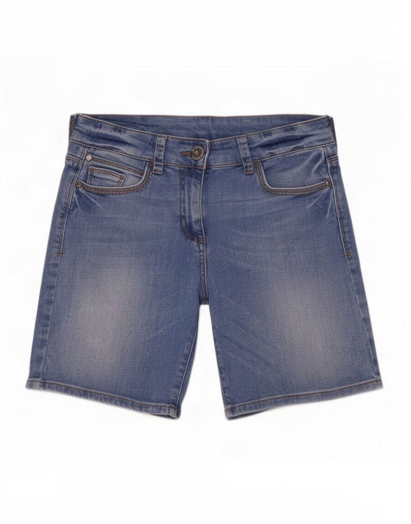 Marks & Spencer Damen Jeansshorts UK 8 Small W26 Blaue Baumwolle