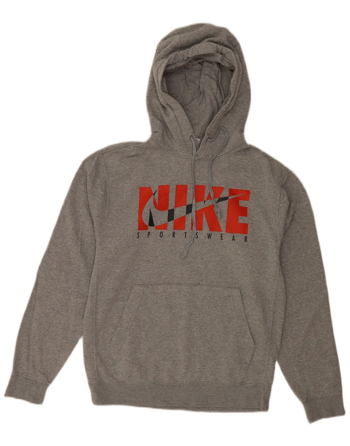 Nike Herren Graphic Regular Fit Kapuzenpullover, Größe S, Grau, Baumwolle