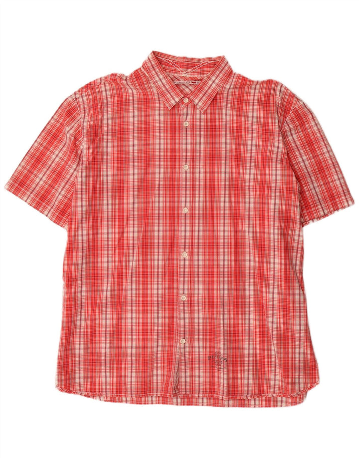 Levi's Herren Denizen Kurzarmhemd 2XL rot kariert Baumwolle