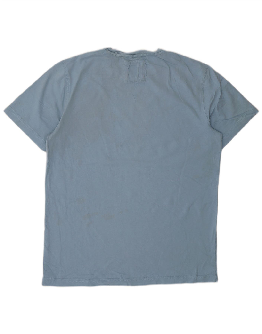 Crew Clothing Herren-T-Shirt-Oberteil aus mittelblauer Baumwolle