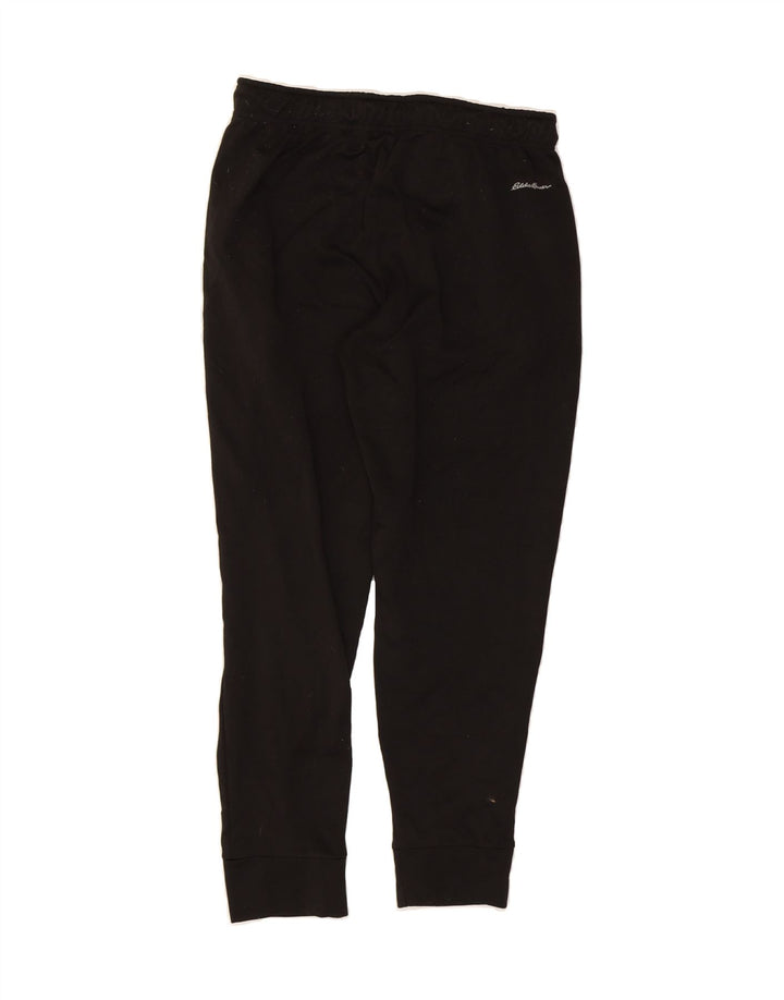 EDDIE BAUER Mens Tracksuit Trousers Joggers Medium Black Polyester Vintage Eddie Bauer and Second-Hand Eddie Bauer from Messina Hembry 