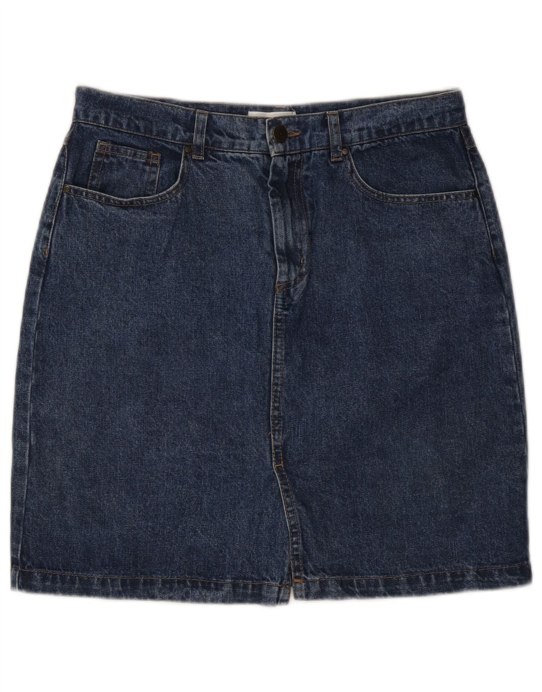 WAREHOUSE Damen Jeansrock UK 10 Small W27 Marineblaue Baumwolle